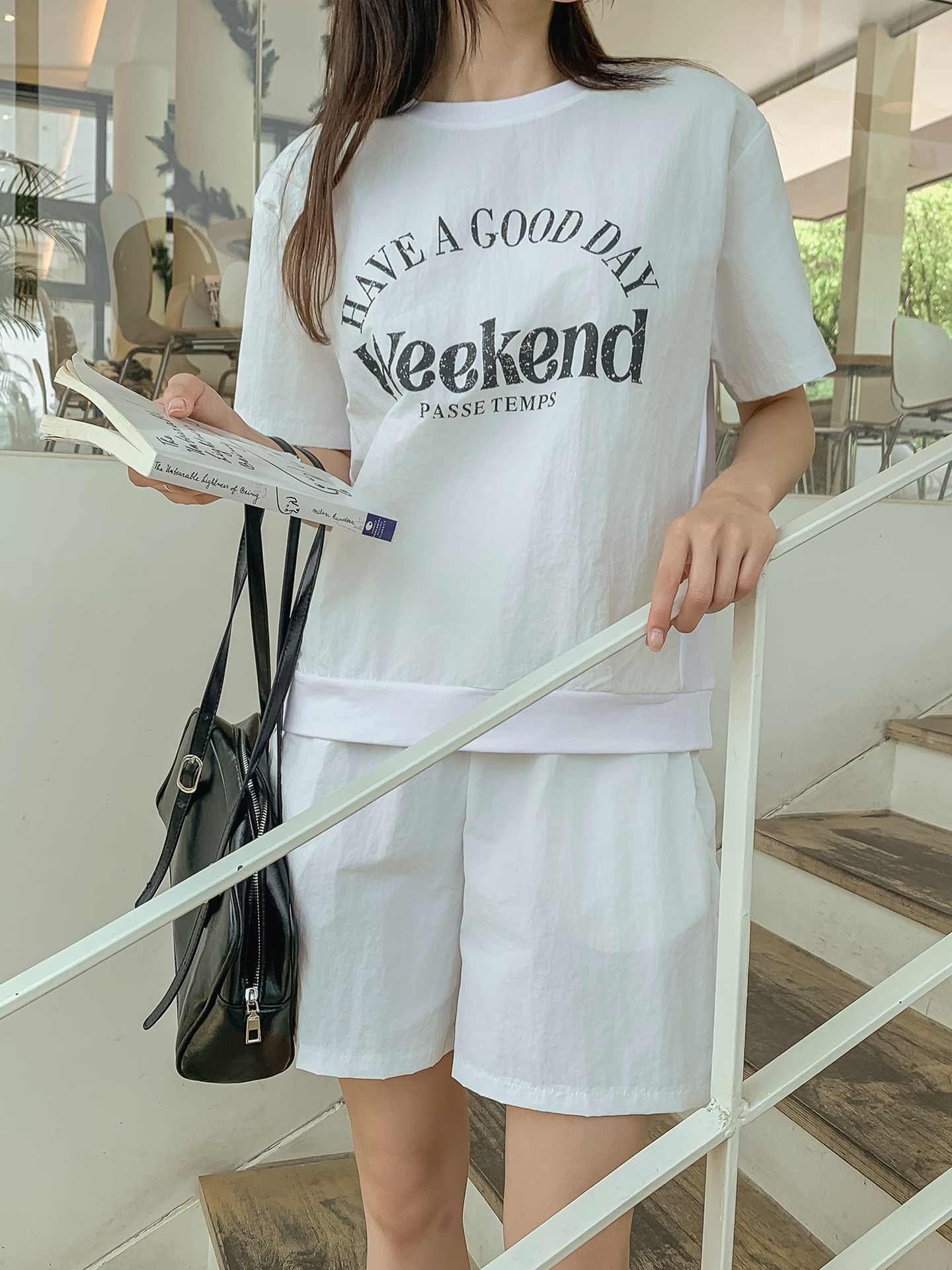 ラウンドネックウエストゴムプリントTシャツハーフパンツ | 詳細画像21