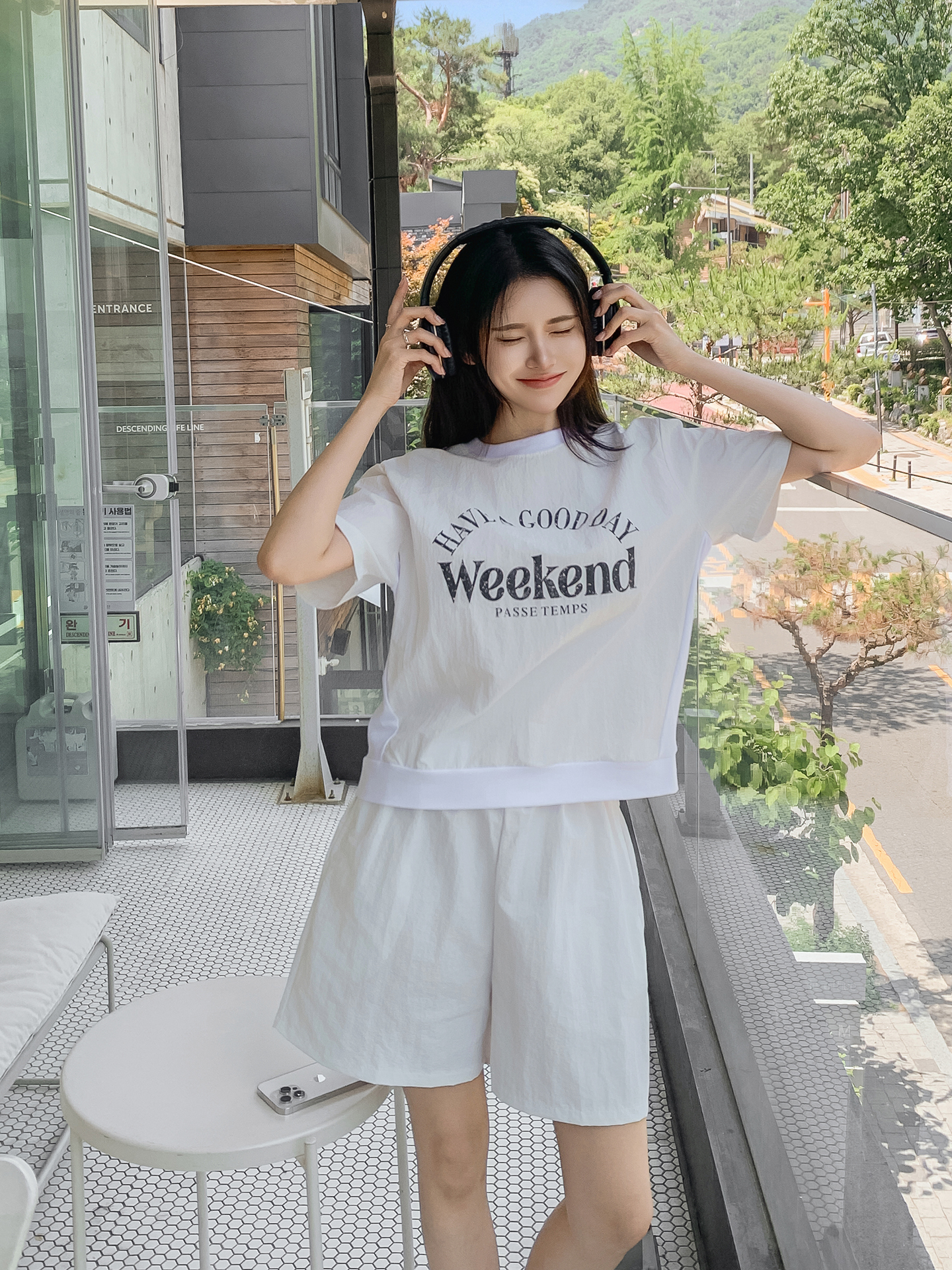 ラウンドネックウエストゴムプリントTシャツハーフパンツ | 詳細画像29