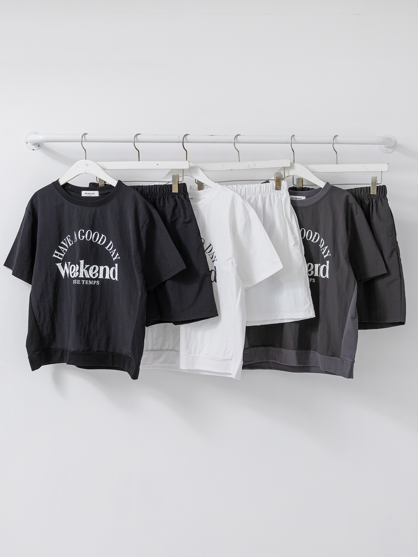 ラウンドネックウエストゴムプリントTシャツハーフパンツ | 詳細画像31