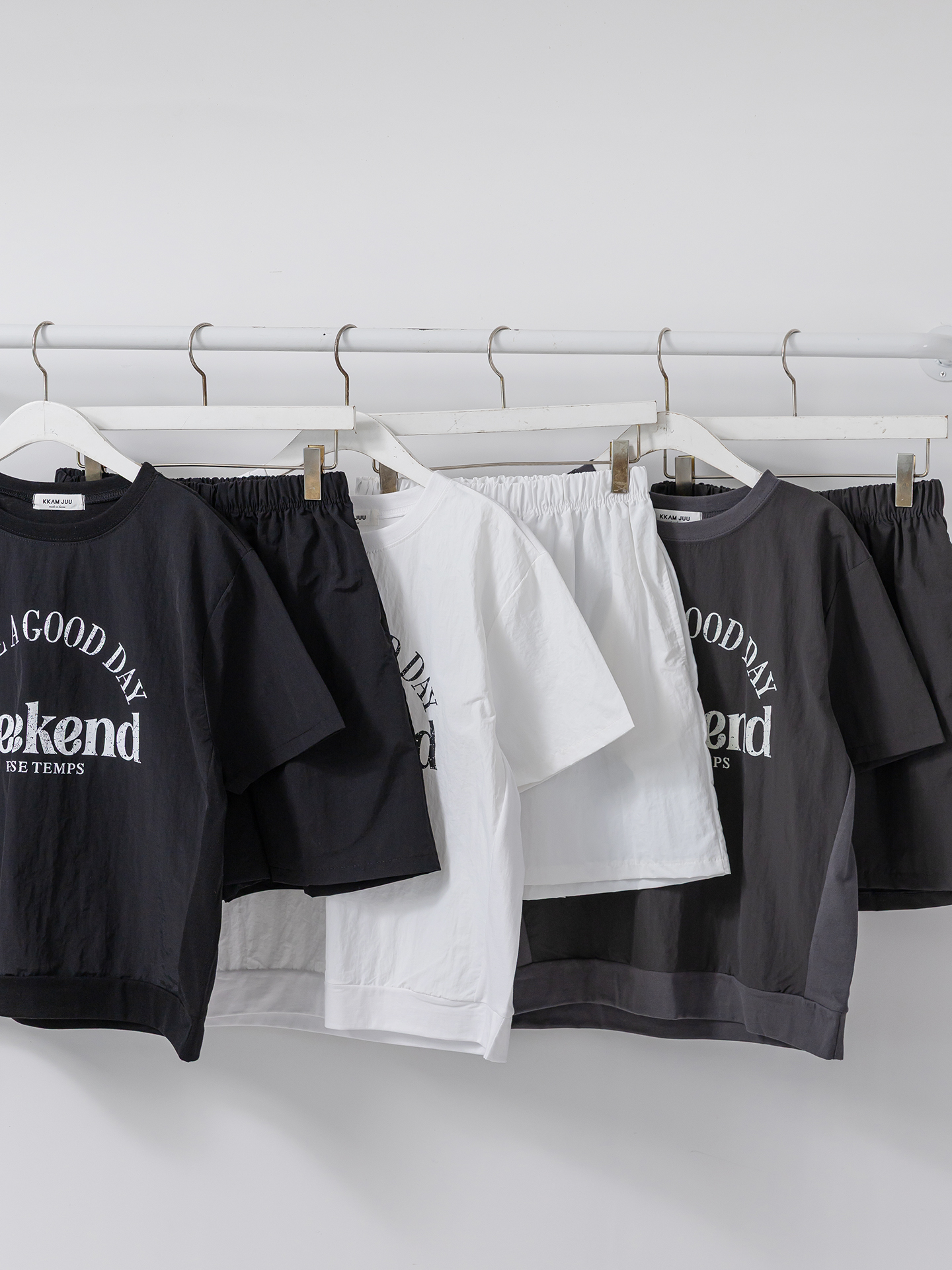 ラウンドネックウエストゴムプリントTシャツハーフパンツ | 詳細画像32