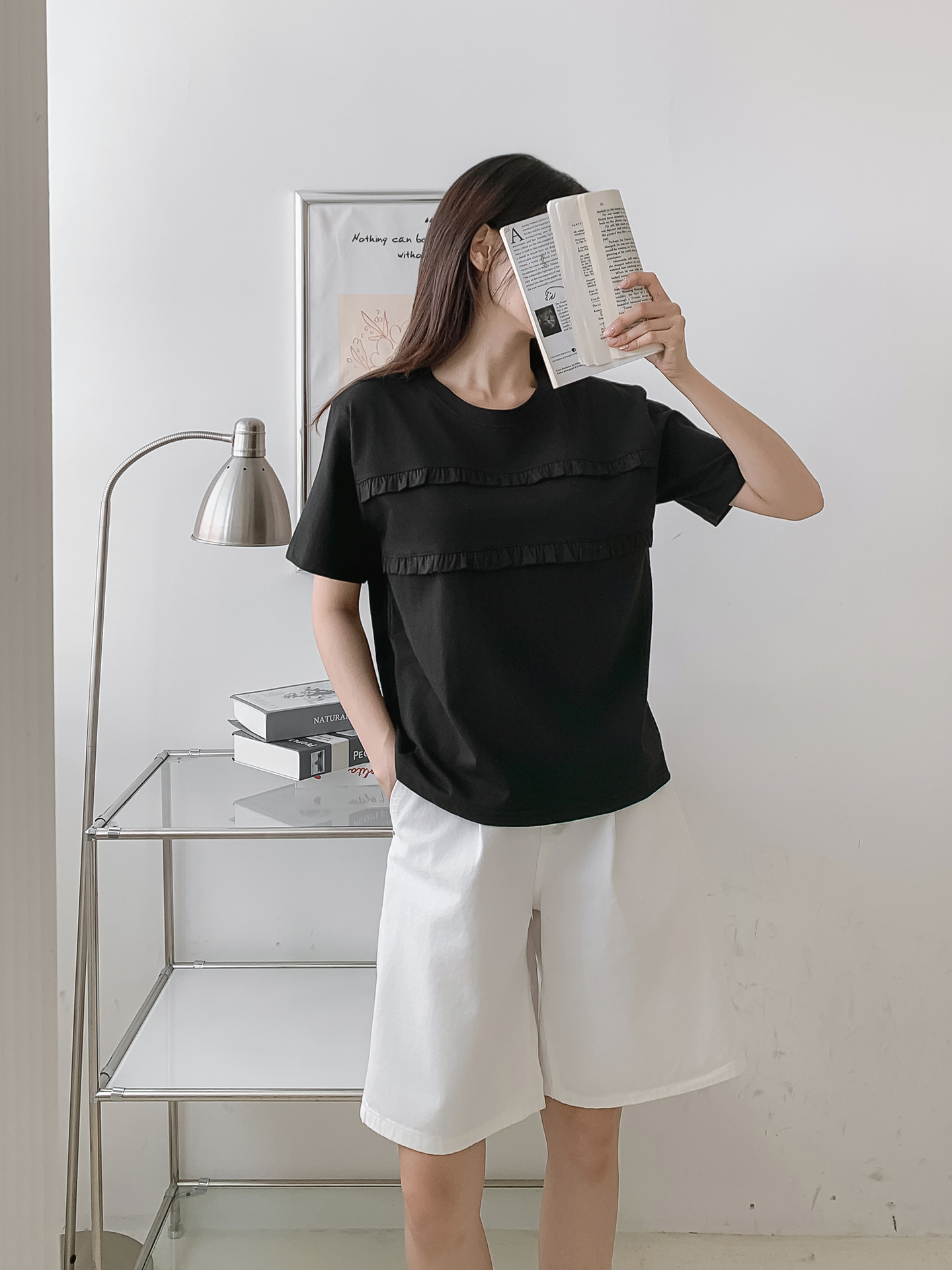 ラウンドネックフリル半袖Tシャツ | 詳細画像24