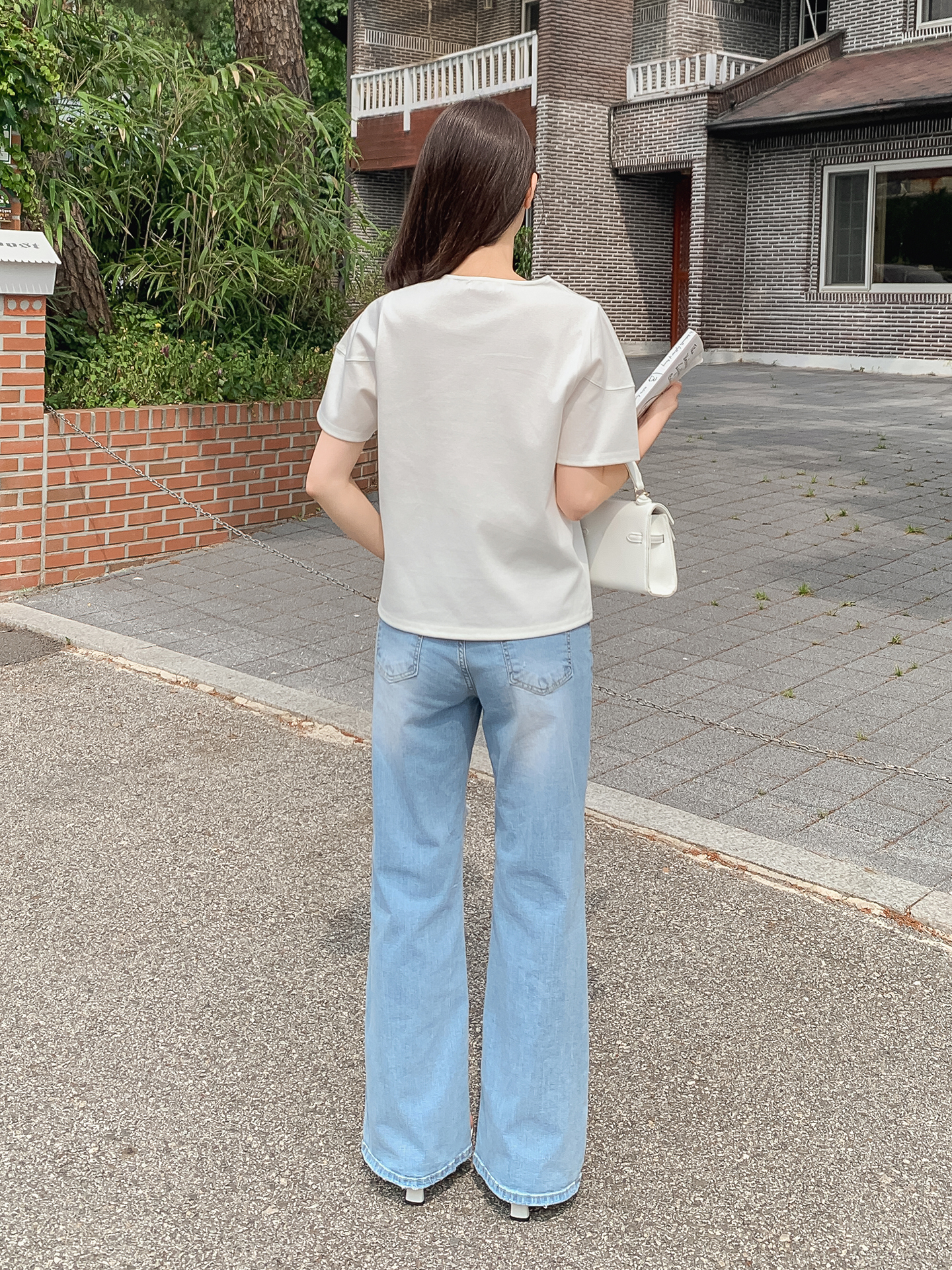 ラウンドネックペンダントボーダーブラウス | 詳細画像23