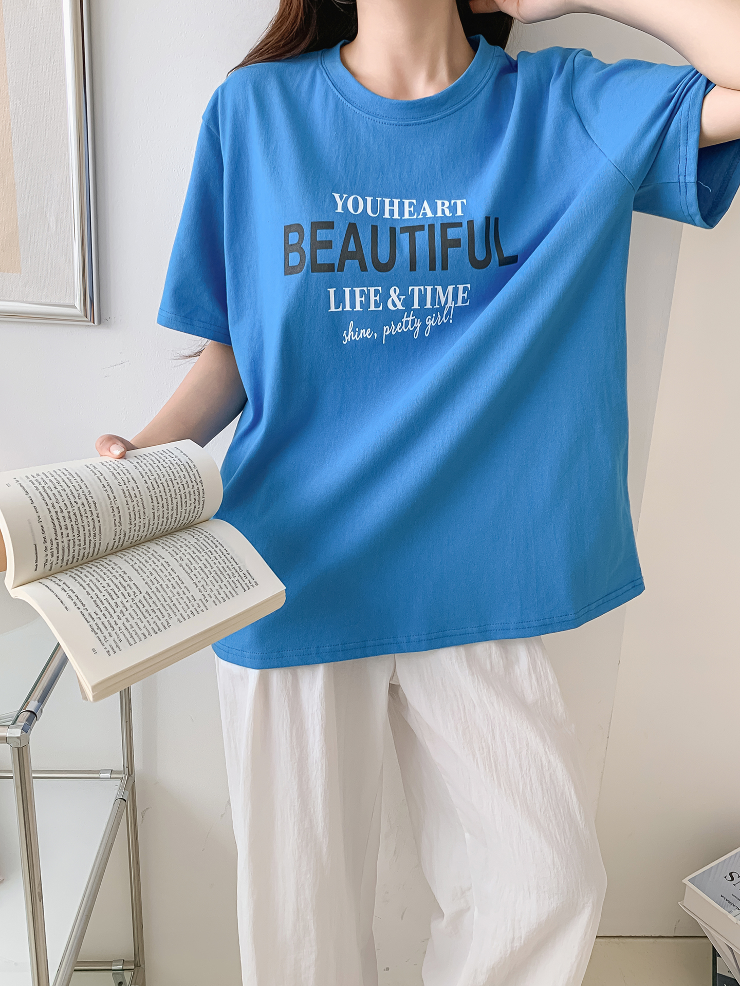 ラウンドネック半袖プリントTシャツ | 詳細画像24