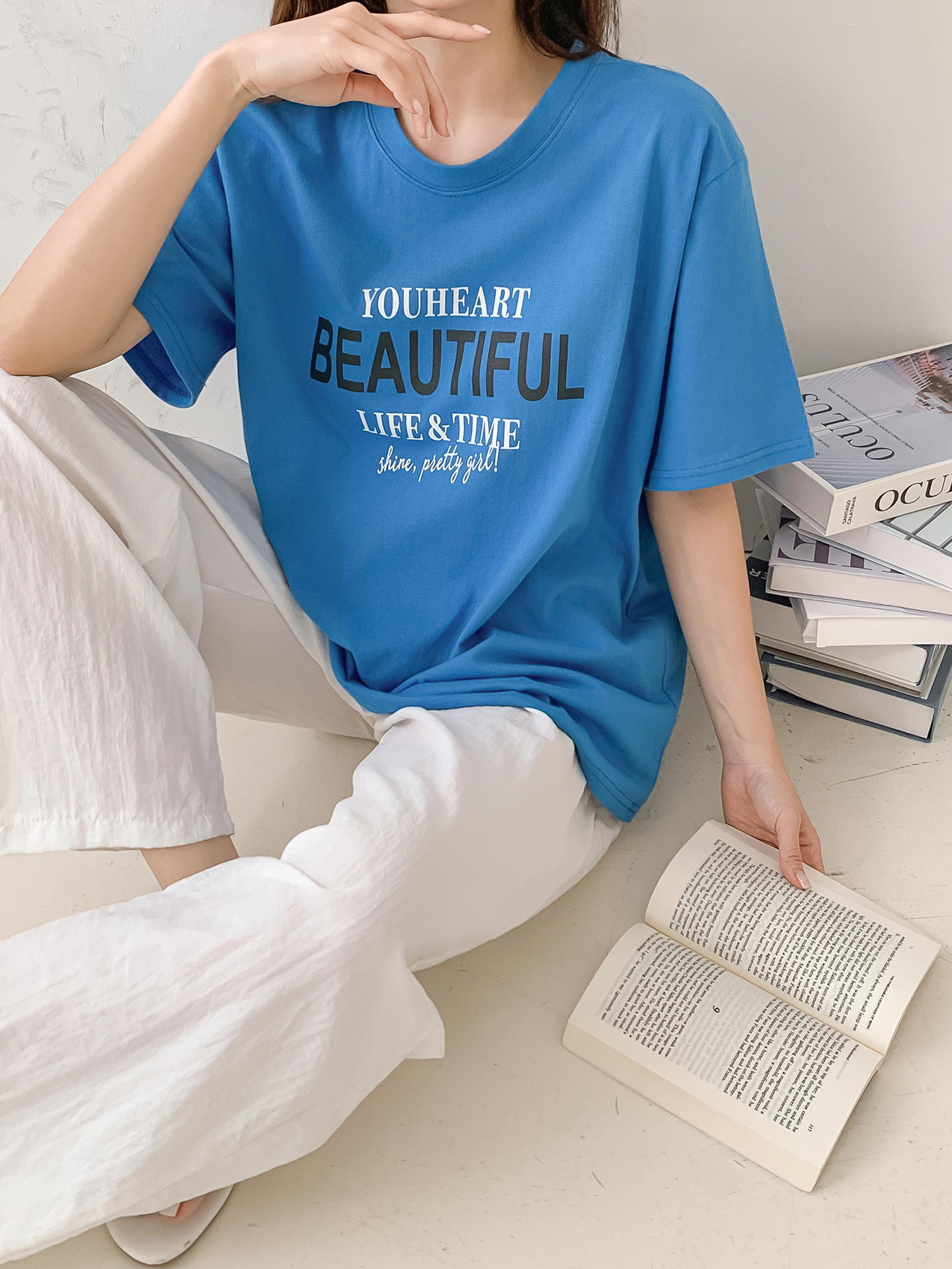 ラウンドネック半袖プリントTシャツ | 詳細画像29