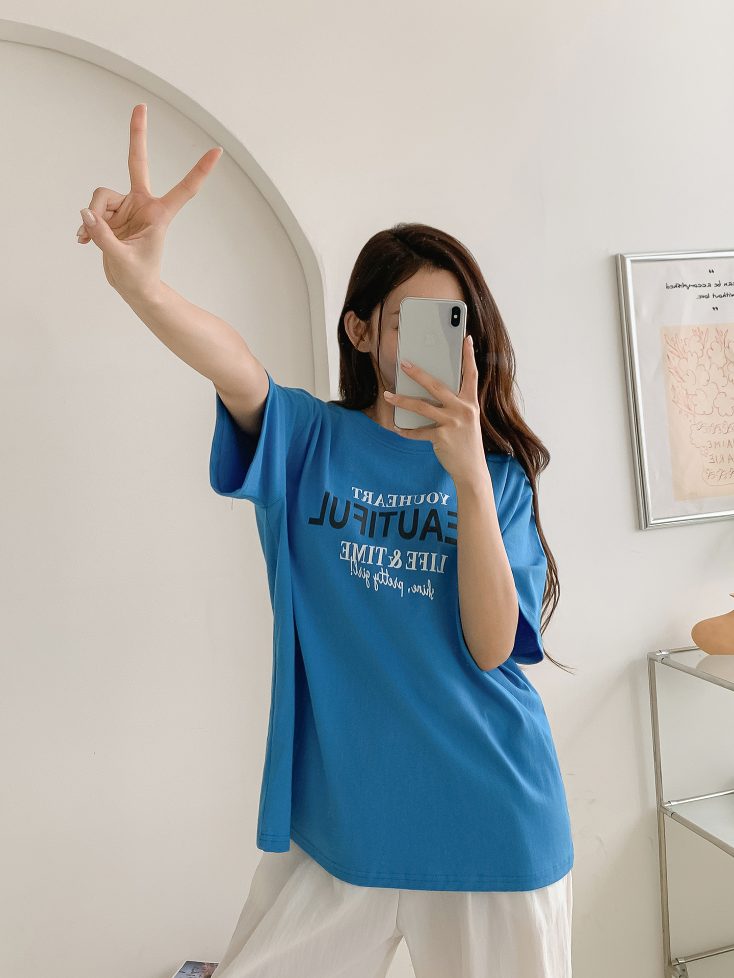 ラウンドネック半袖プリントTシャツ | 詳細画像30