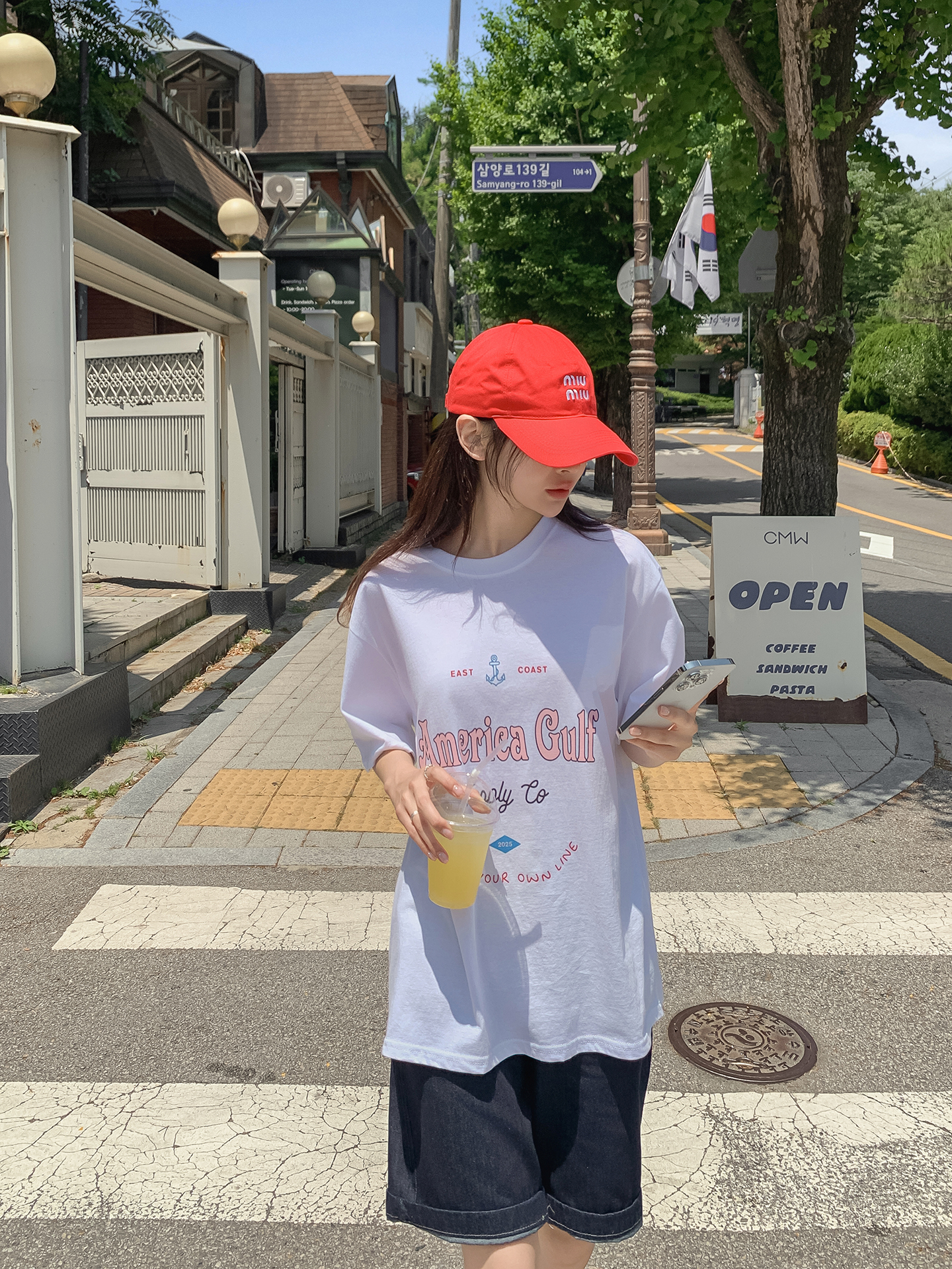 ラウンドネック半袖プリントTシャツ | 詳細画像12