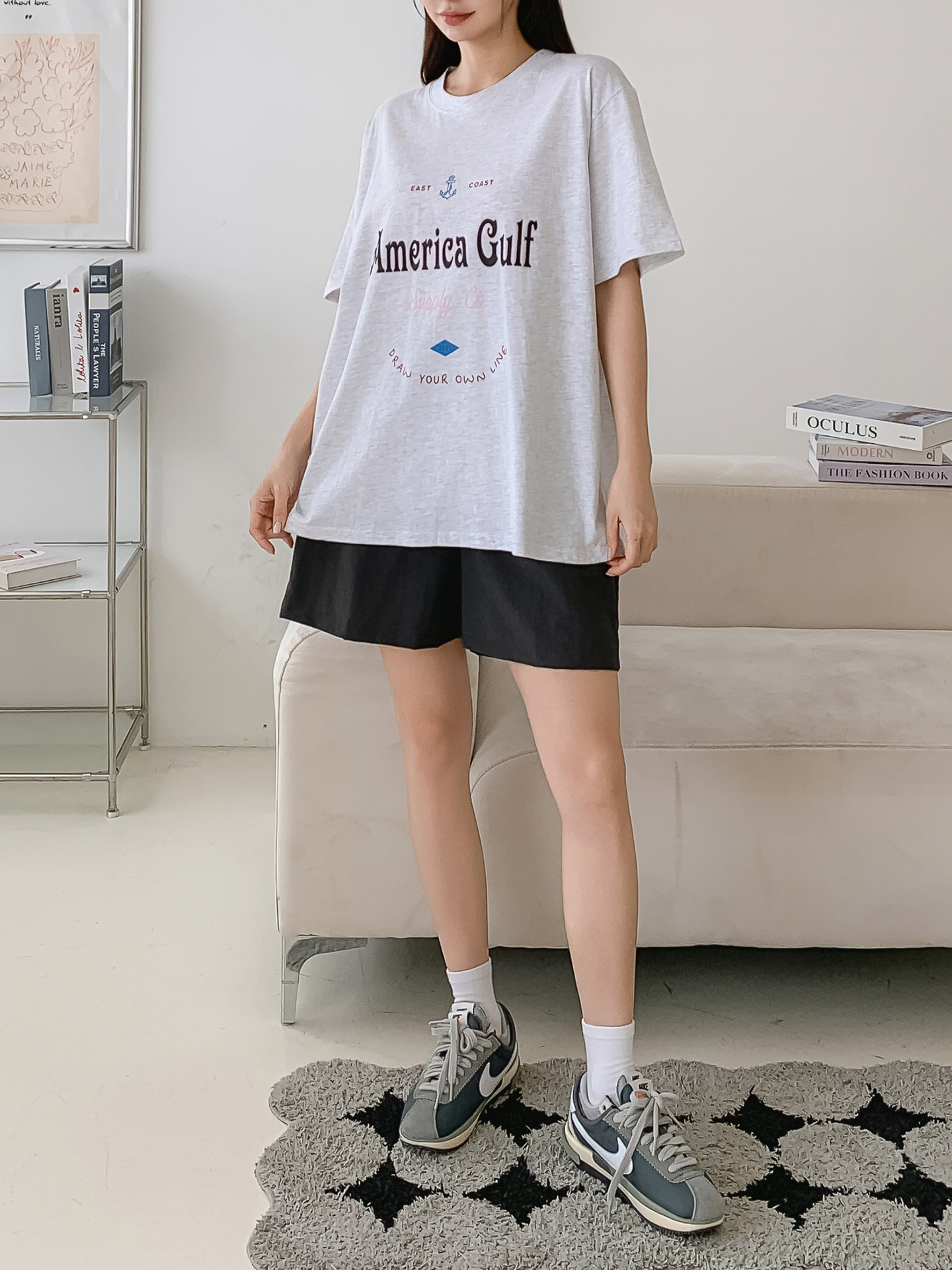 ラウンドネック半袖プリントTシャツ | 詳細画像17