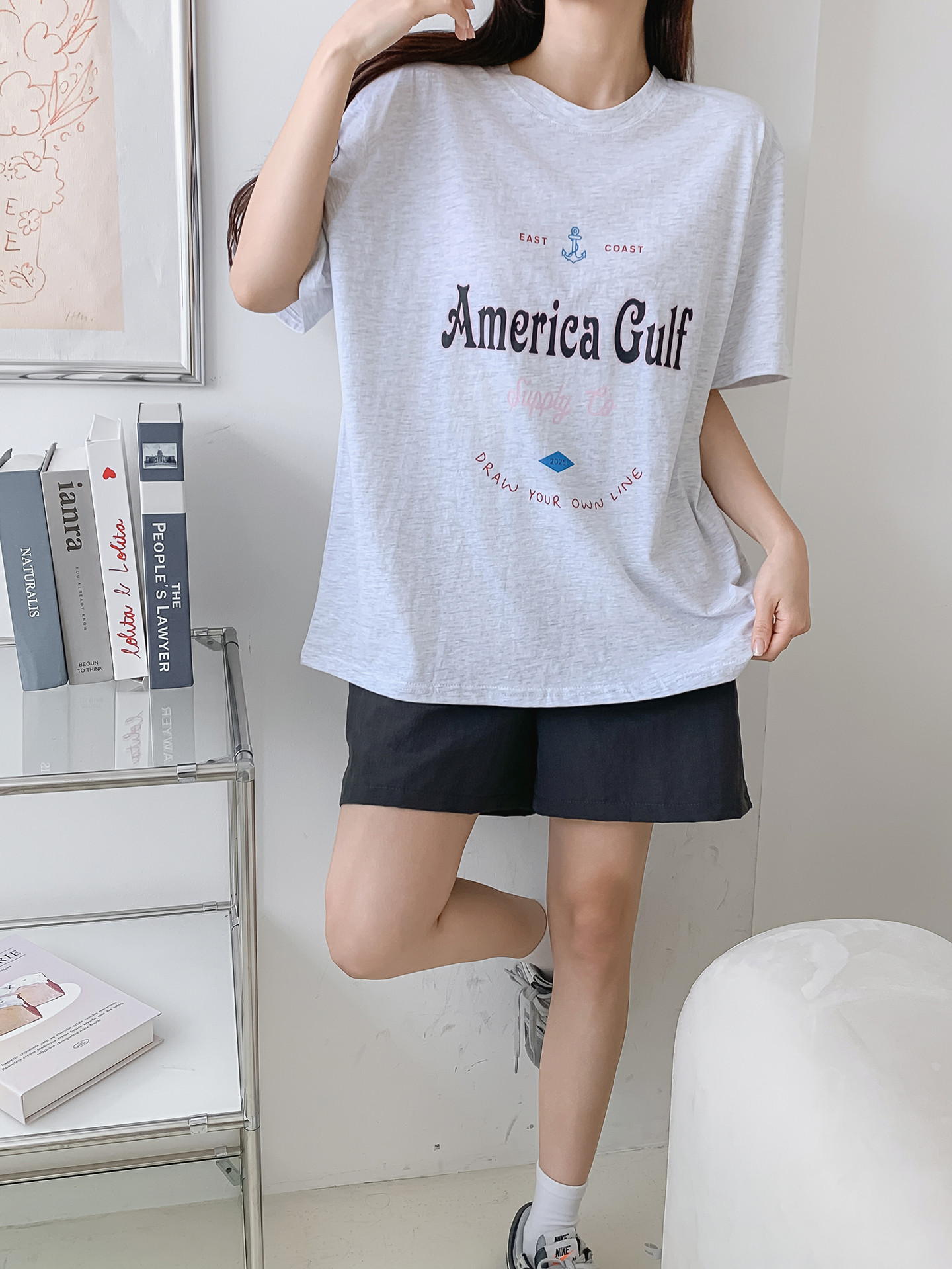 ラウンドネック半袖プリントTシャツ | 詳細画像23