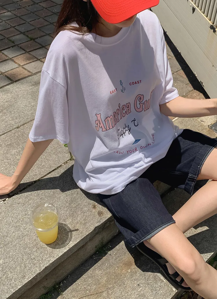 ラウンドネック半袖プリントTシャツ | 詳細画像1