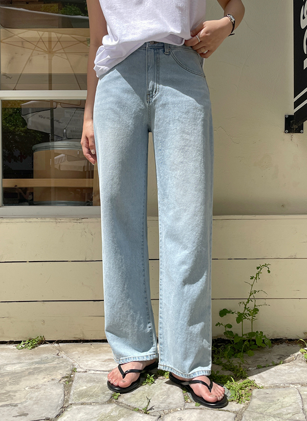 Supreme ストレートデニム ライトブルー ワイドストレートデニムパンツ(ライトブルー) | レディース