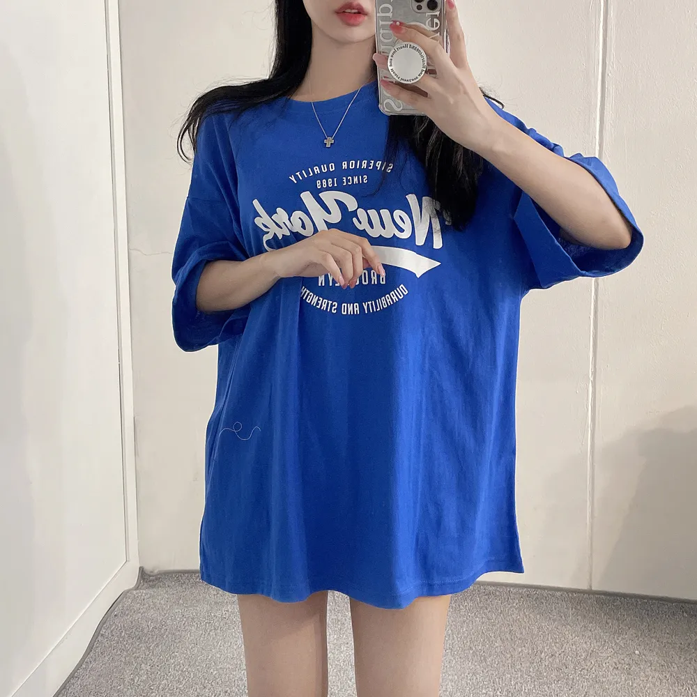 半袖ボクシーラウンドネックプリントTシャツ | yenangnang | 詳細画像1
