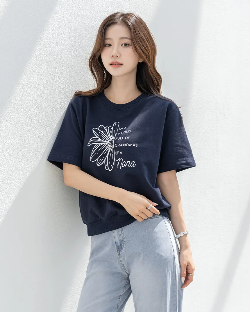 ラウンドネック半袖プリントTシャツ | MONO AT.D | 詳細画像1