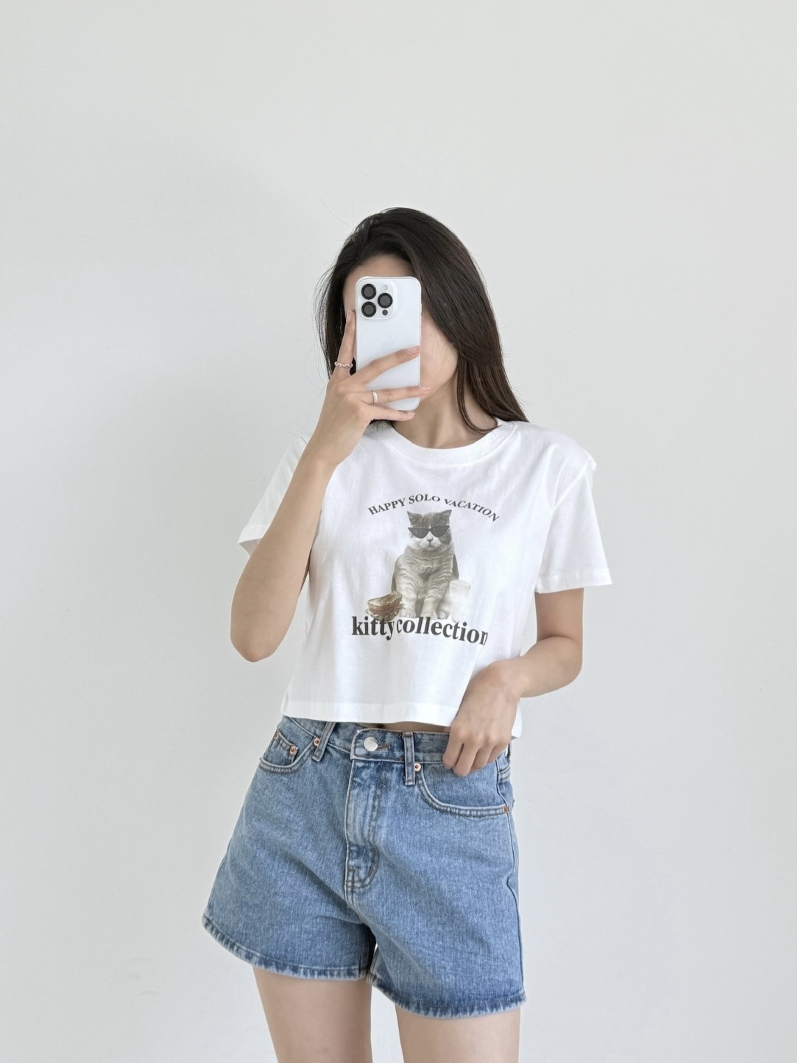 ラウンドネッククロップドプリントTシャツ | 詳細画像6