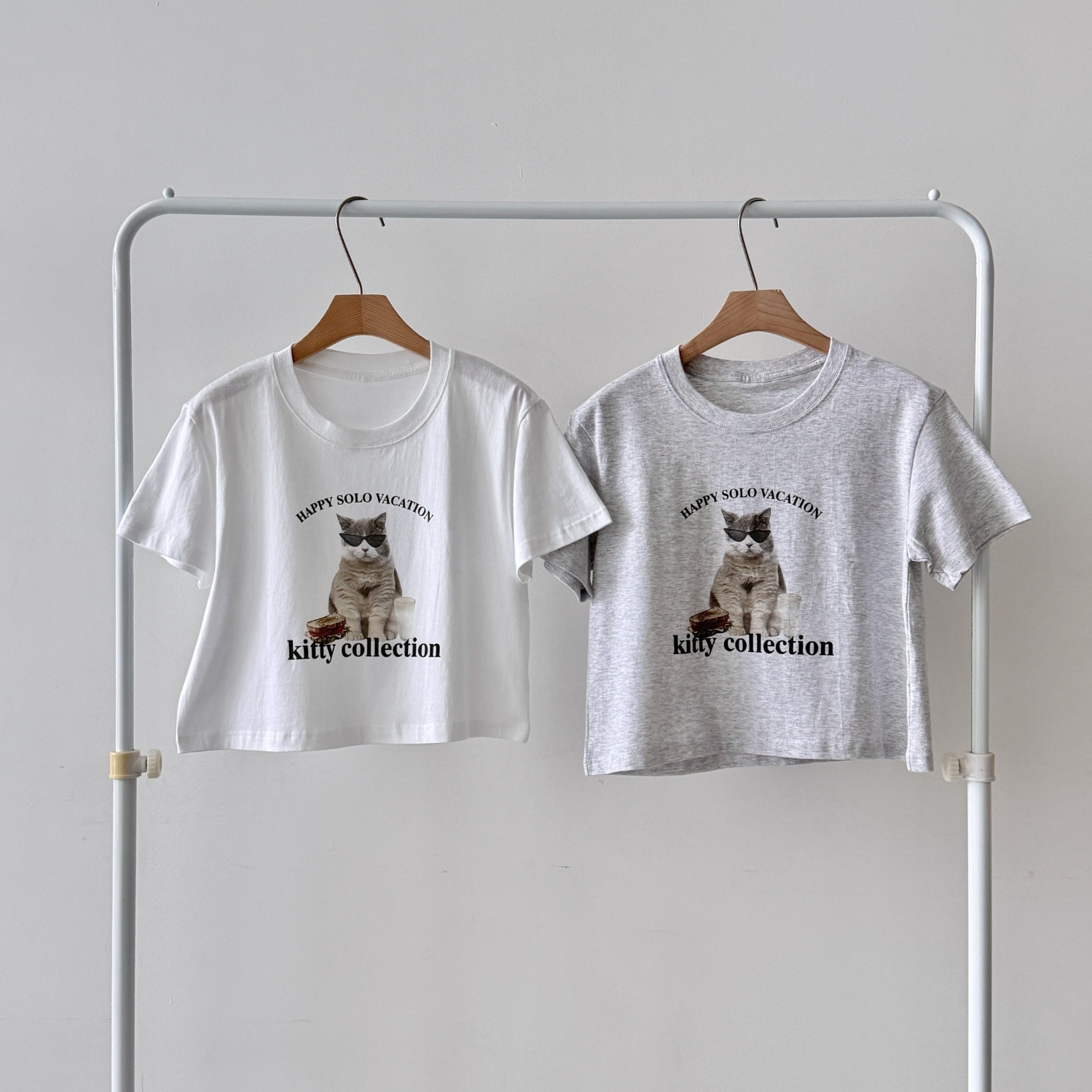 ラウンドネッククロップドプリントTシャツ | 詳細画像13