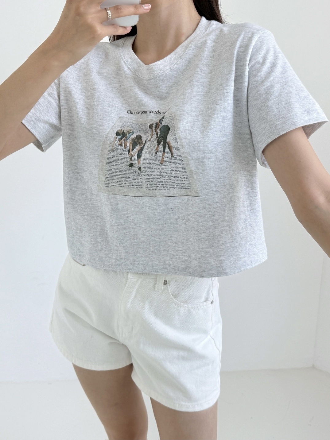 クロップドプリントTシャツ | 詳細画像3