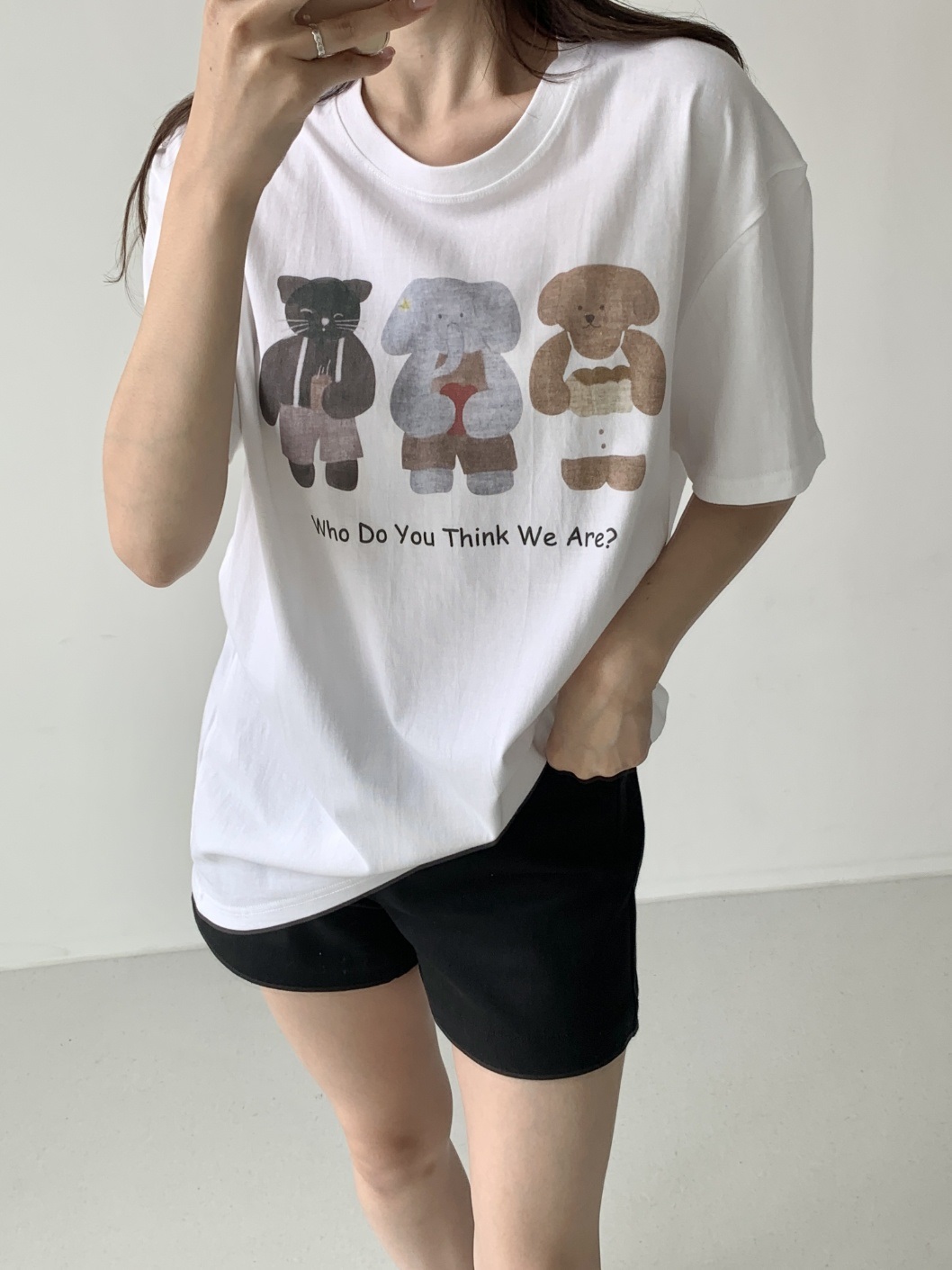 ラウンドネックボクシープリントTシャツ | 詳細画像2