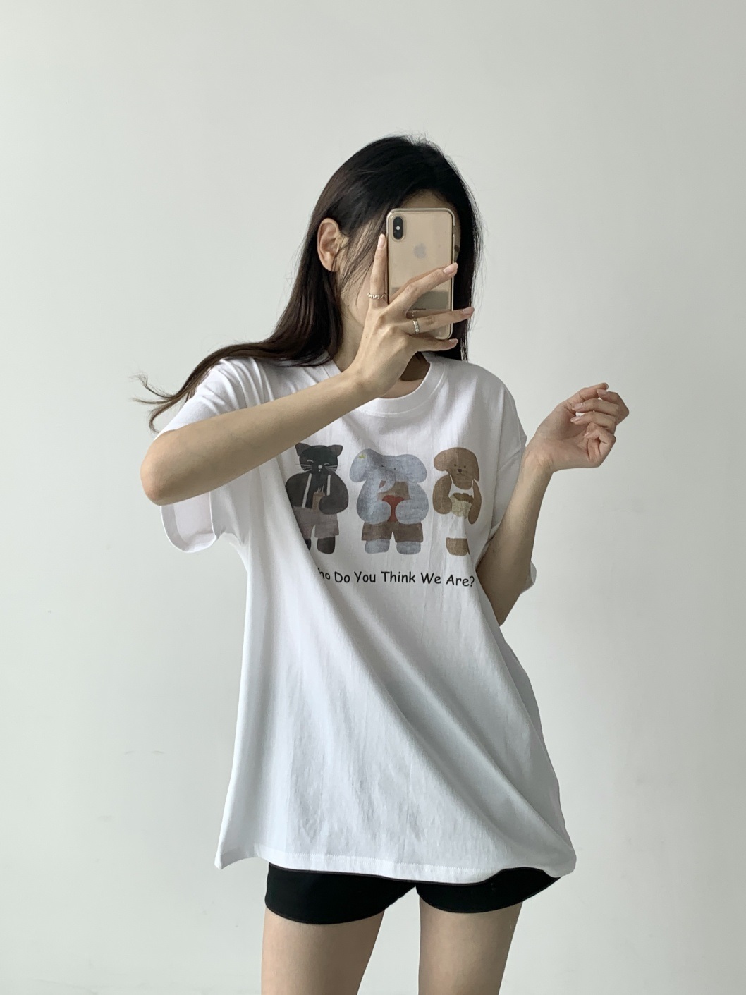ラウンドネックボクシープリントTシャツ | 詳細画像4