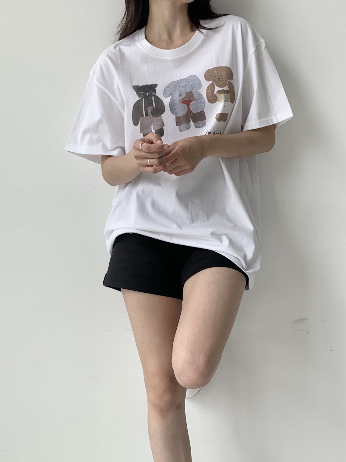 ラウンドネックボクシープリントTシャツ | 詳細画像5