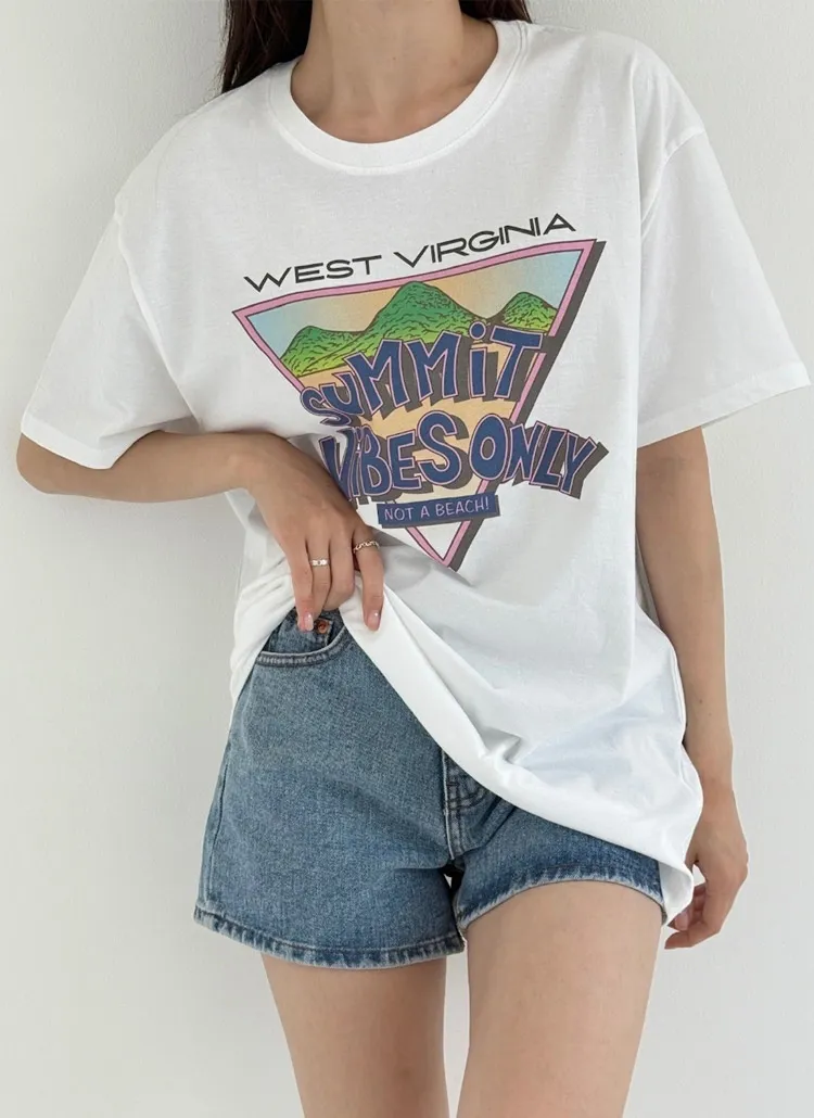 ラウンドネックボクシープリントTシャツ | 詳細画像1