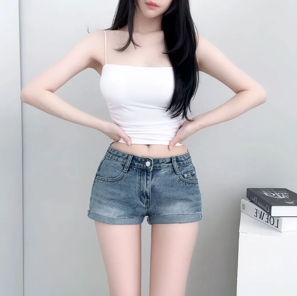 デニムカットショートロールアップデニムパンツショートパンツ | auvezay | 詳細画像1