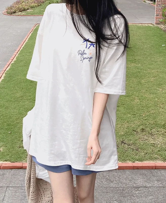 ラウンドネックボクシー半袖両面プリントTシャツ | ROMANTICLINE | 詳細画像1