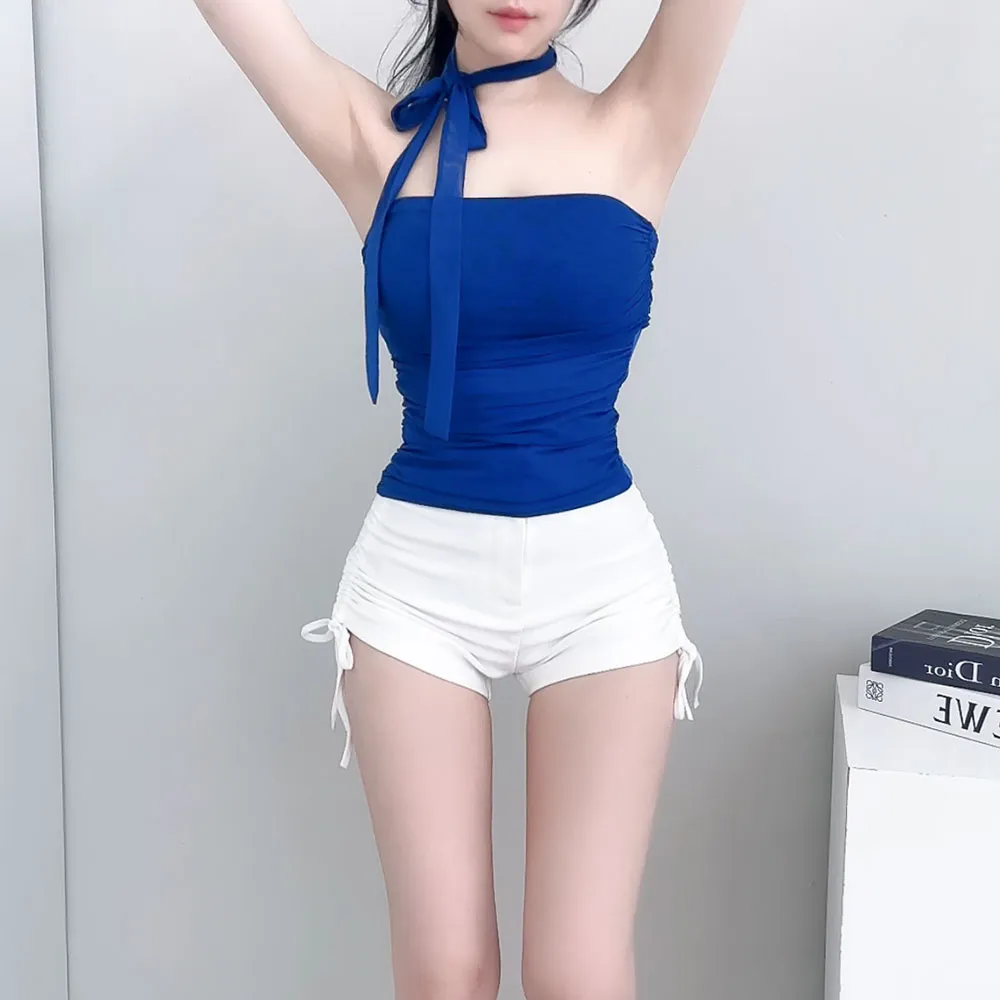 タイセットシフォンストレッチオフショルダースリムタンクトップ | auvezay | 詳細画像1