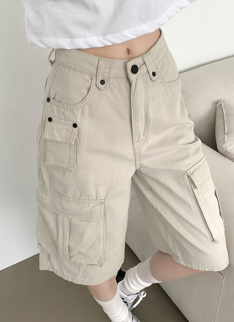 DT♪ FIDA カーゴスタイルのバミューダ ショートパンツ 関税込 選べる丈]カーゴバミューダショートパンツ | レディース
