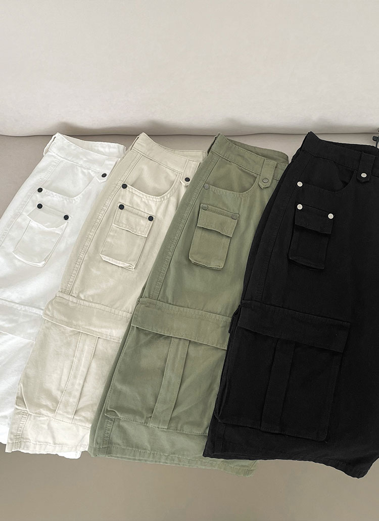 選べる丈]カーゴバミューダショートパンツ | レディース