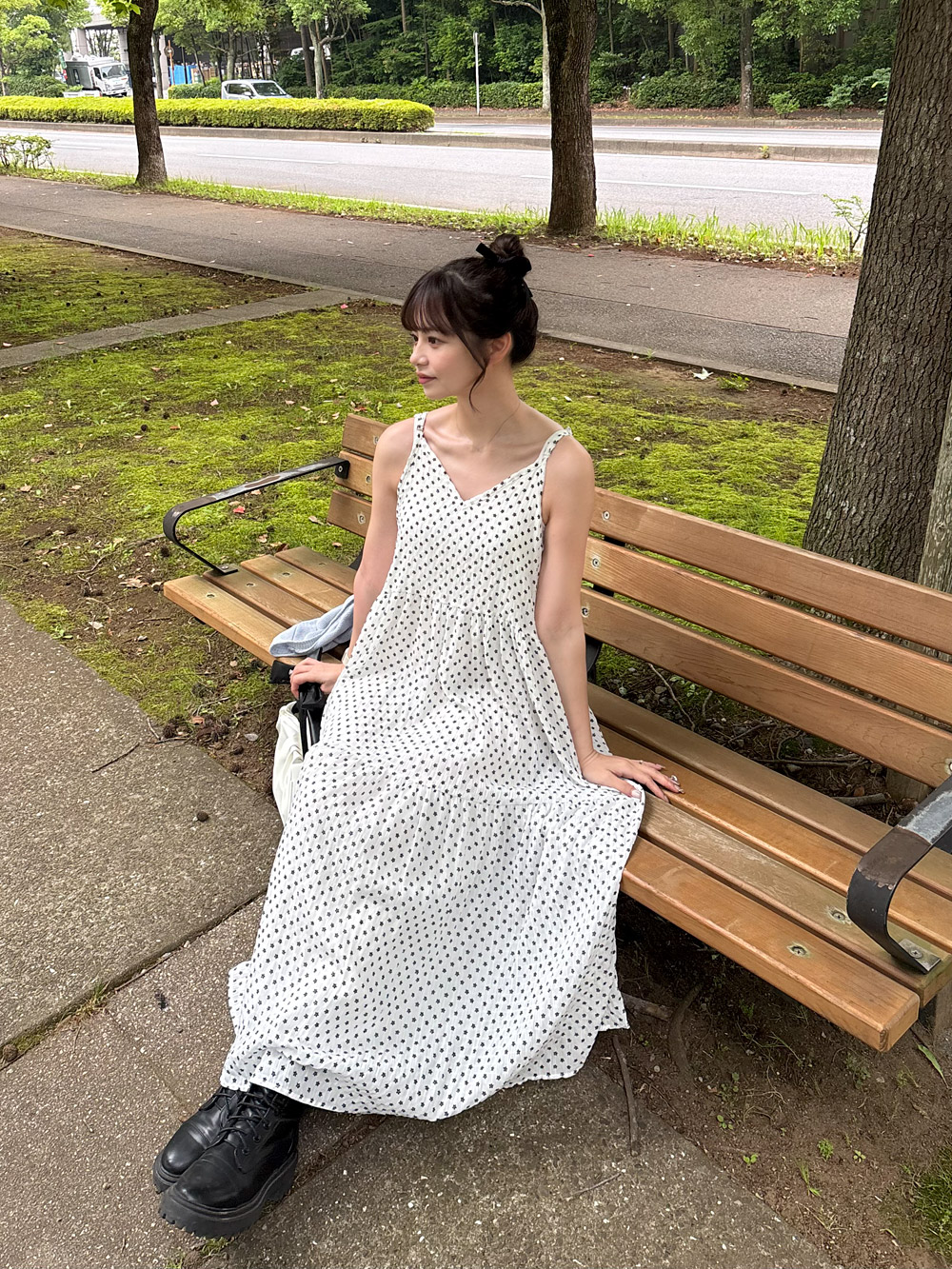 配色リボンハンドルエコレザーバッグ | 詳細画像5