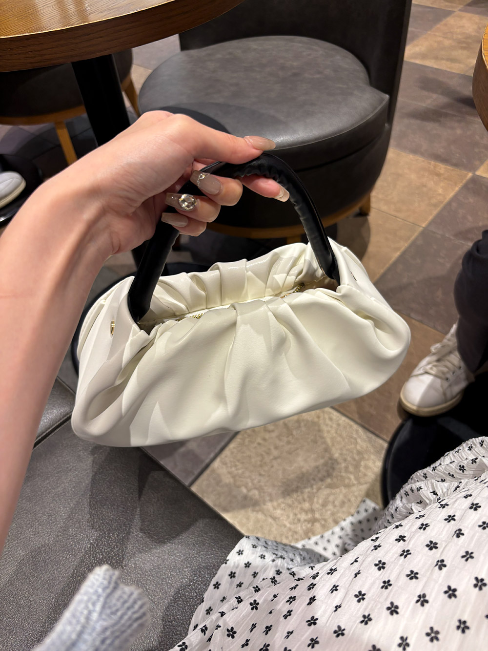 配色リボンハンドルエコレザーバッグ | 詳細画像8