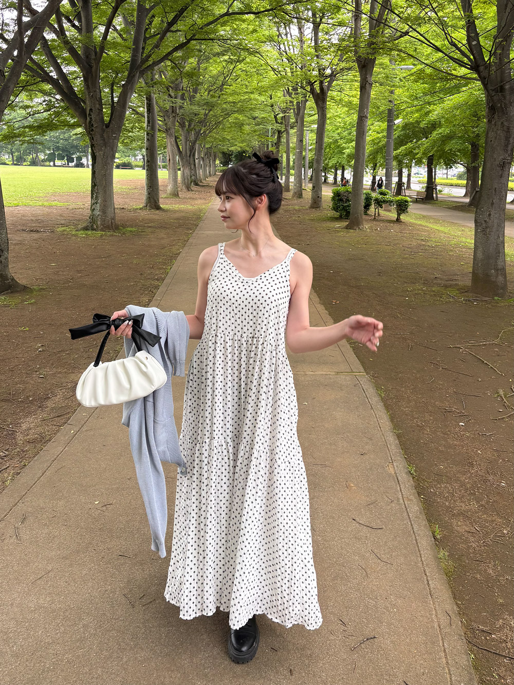 配色リボンハンドルエコレザーバッグ | 詳細画像12