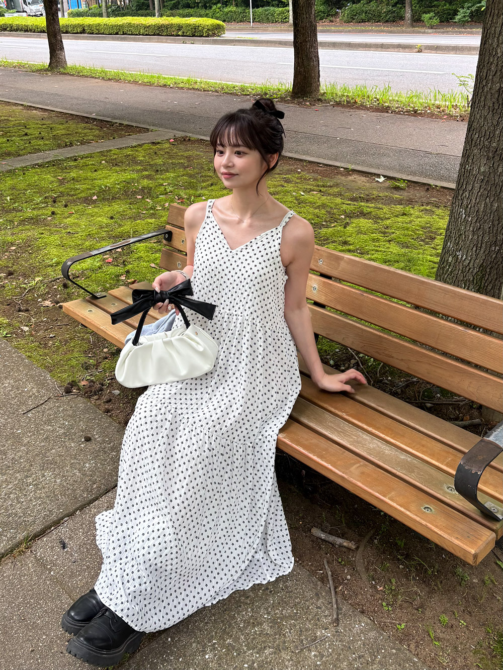 配色リボンハンドルエコレザーバッグ | 詳細画像13