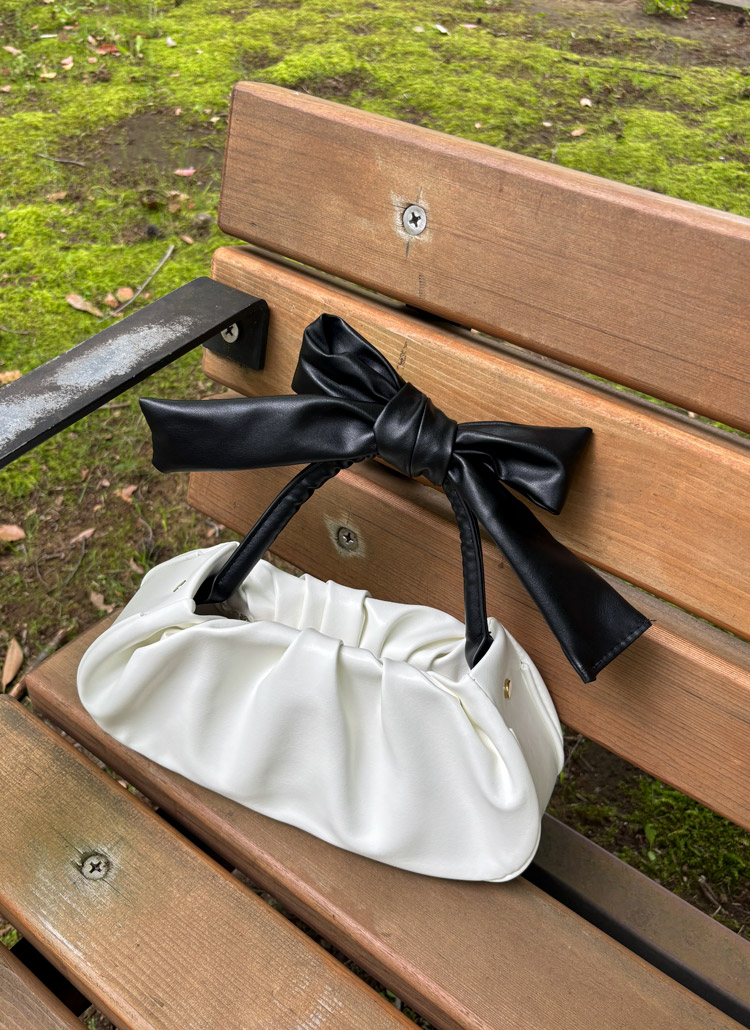 配色リボンハンドルエコレザーバッグ | 詳細画像2