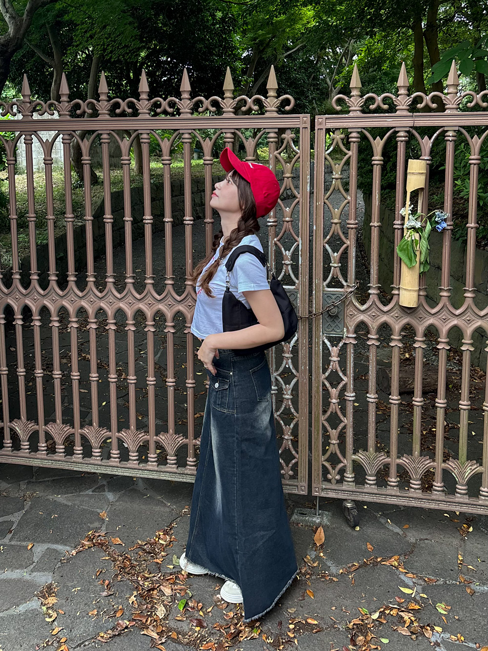 ハート刺繍レタリングクロップド半袖Tシャツ | 詳細画像13