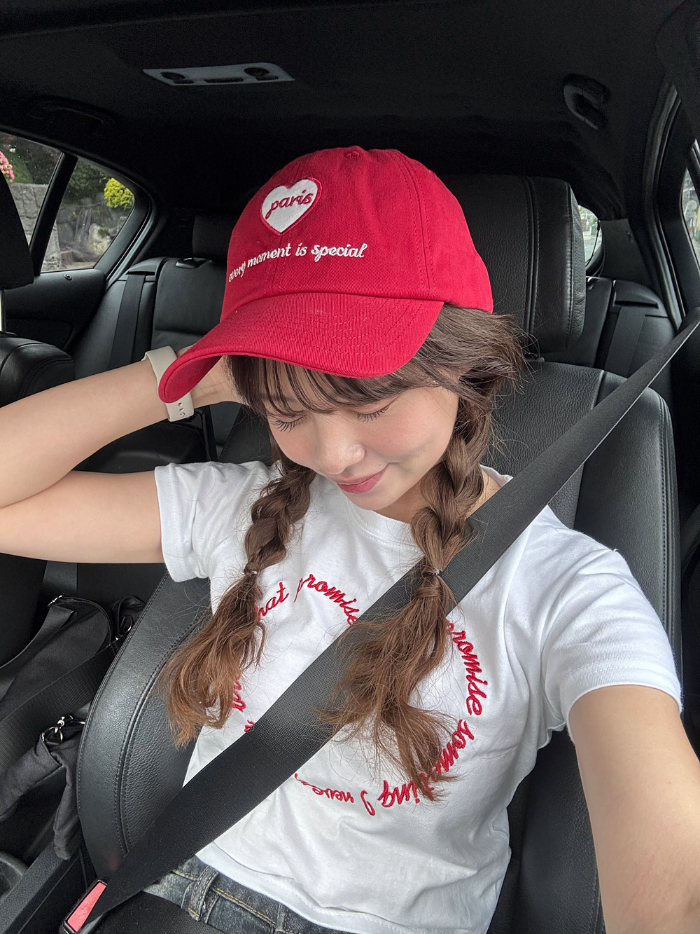 ハート刺繍レタリングクロップド半袖Tシャツ | 詳細画像14