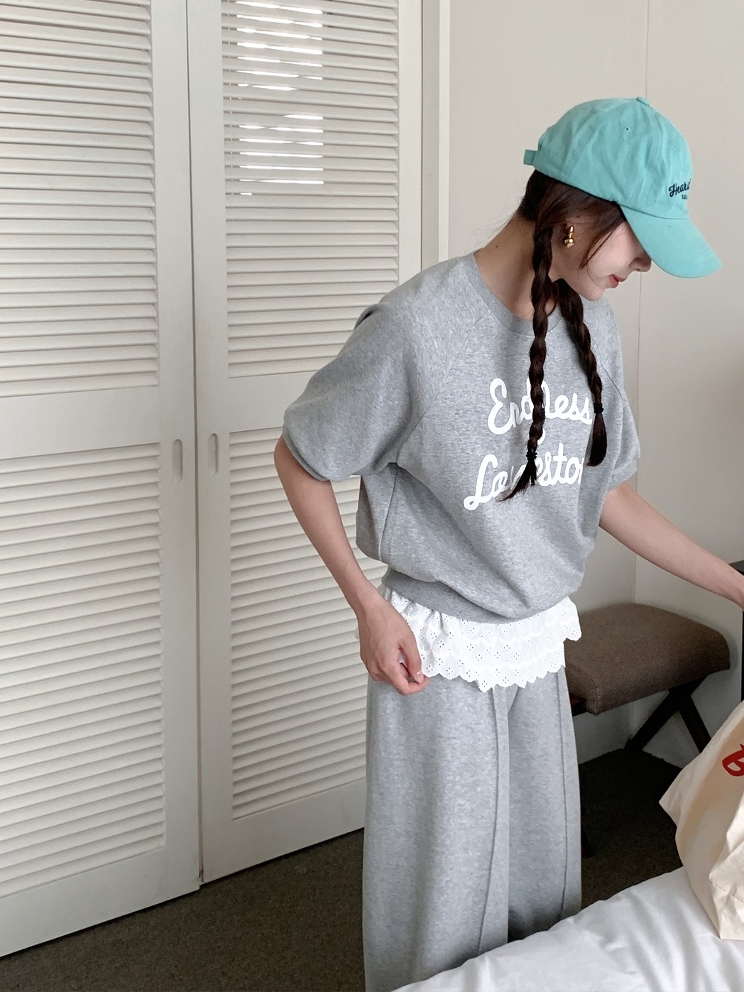 ウエストゴムパフスリーブレイヤード風セットアップ | 詳細画像15