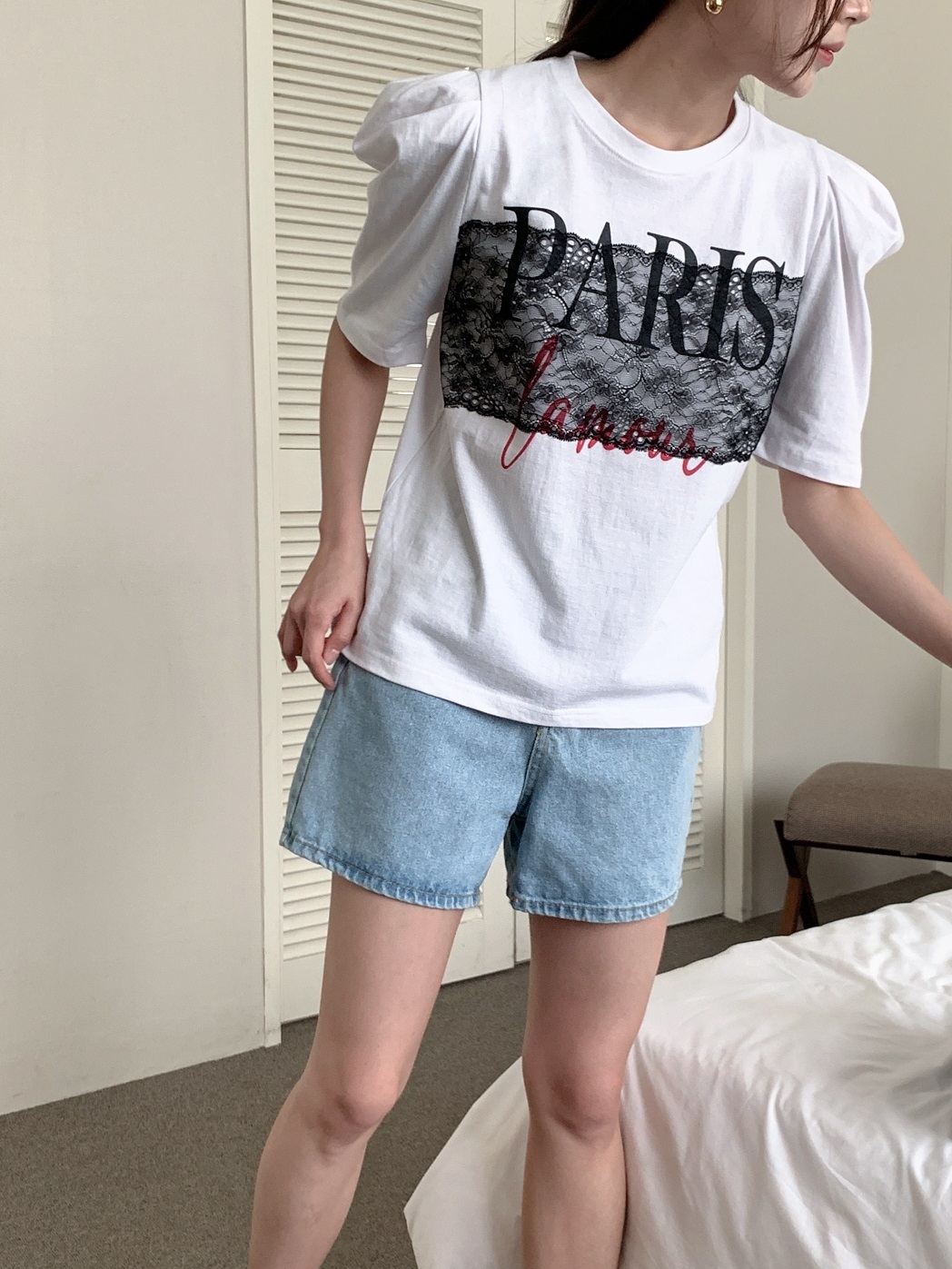 ラウンドネックロゴレースTシャツ | 詳細画像8