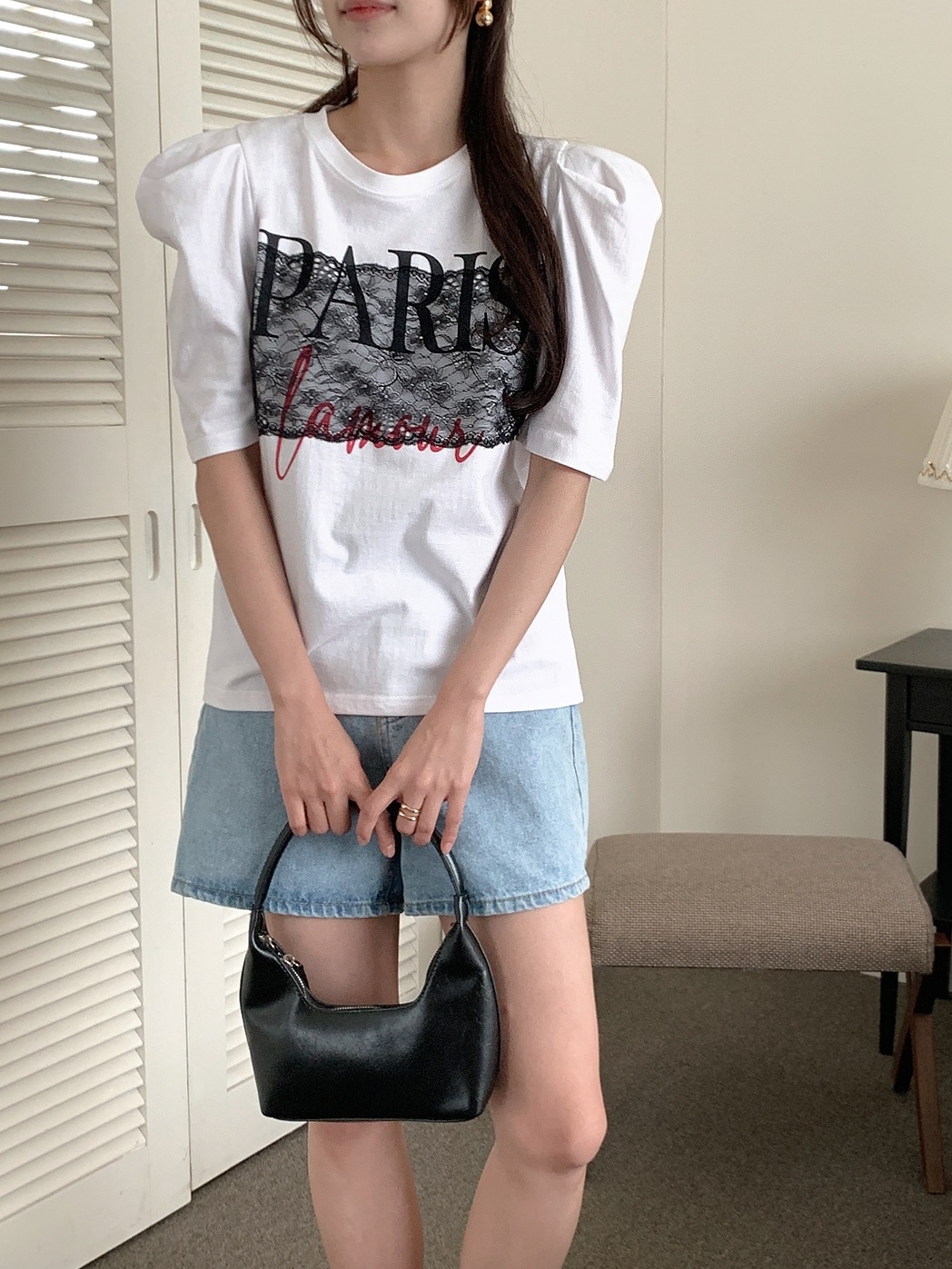 ラウンドネックロゴレースTシャツ | 詳細画像10