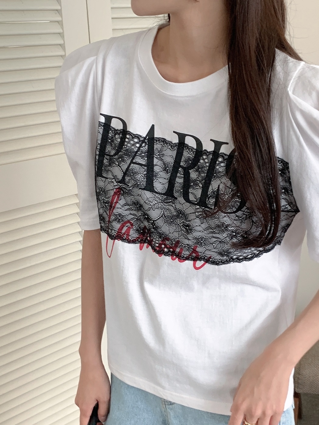ラウンドネックロゴレースTシャツ | 詳細画像11