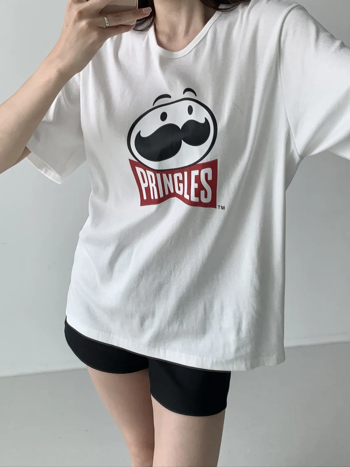 ラウンドネックボクシー半袖ロゴTシャツ | 詳細画像1