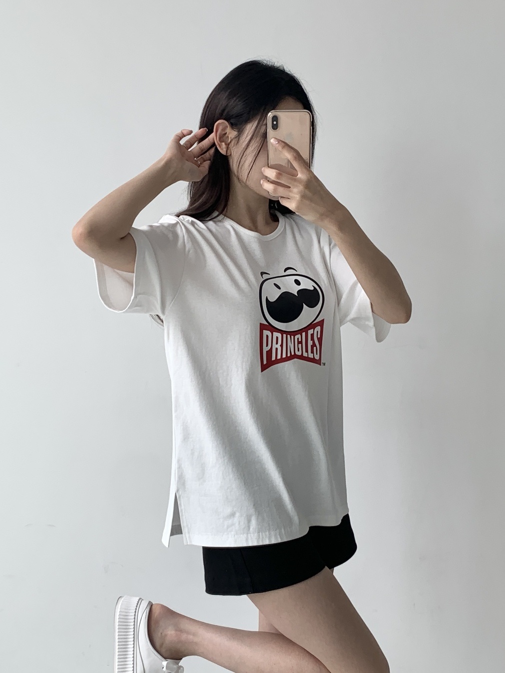 ラウンドネックボクシー半袖ロゴTシャツ | 詳細画像3
