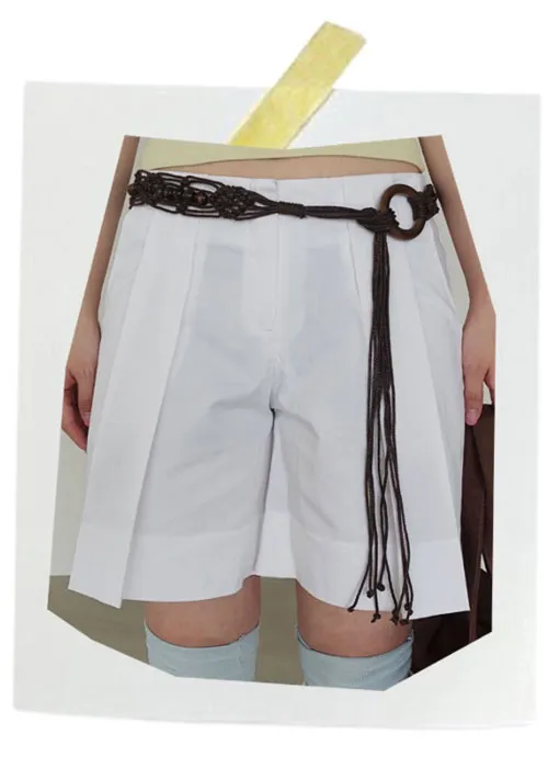 Aラインピンタックジップアップショートパンツ | vivic | 詳細画像1