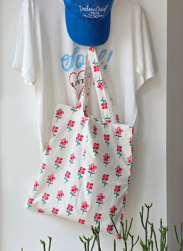 コットン花柄エコバッグトートバッグ | whosbag | 詳細画像1