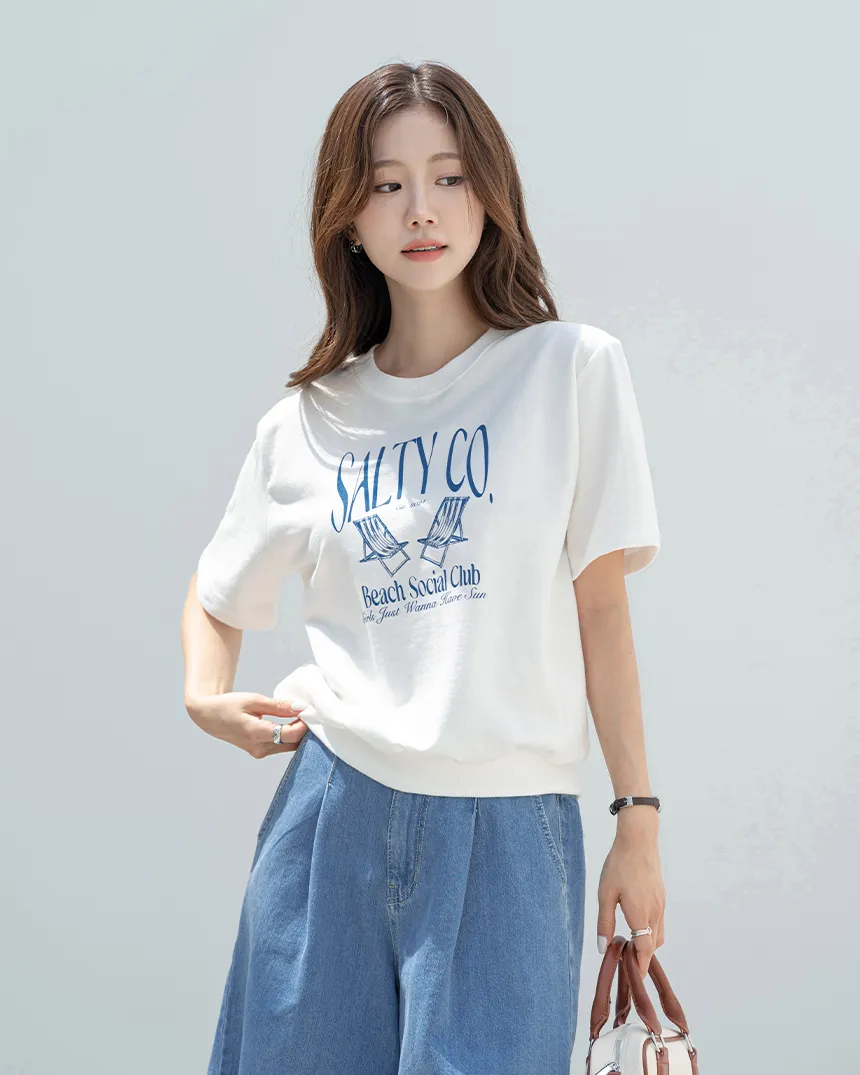 ラウンドネック半袖プリントTシャツ | MONO AT.D | 詳細画像1