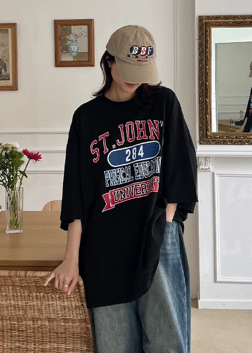 ボクシービッグプリントTシャツ | ALL FIT CLOSET | 詳細画像1