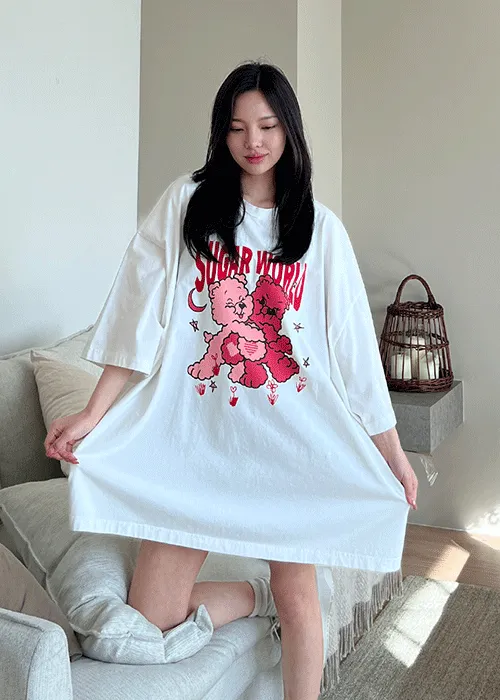 ラウンドネックボクシービッグベアTシャツ | ALL FIT CLOSET | 詳細画像1