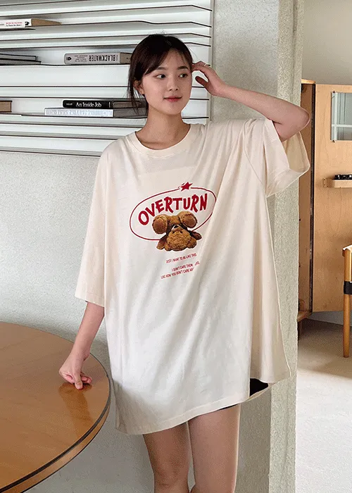 ビッグボクシーラウンドネックプリントTシャツ | ALL FIT CLOSET | 詳細画像1