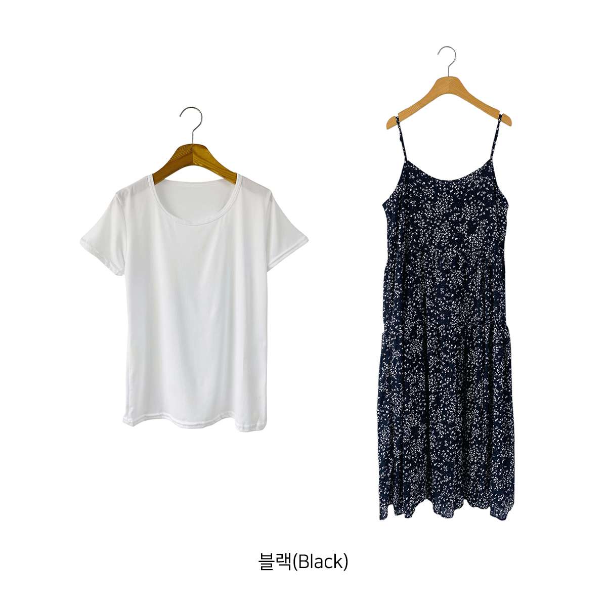 ラウンドネックロング小花柄カラーツーピースTシャツ | 詳細画像28