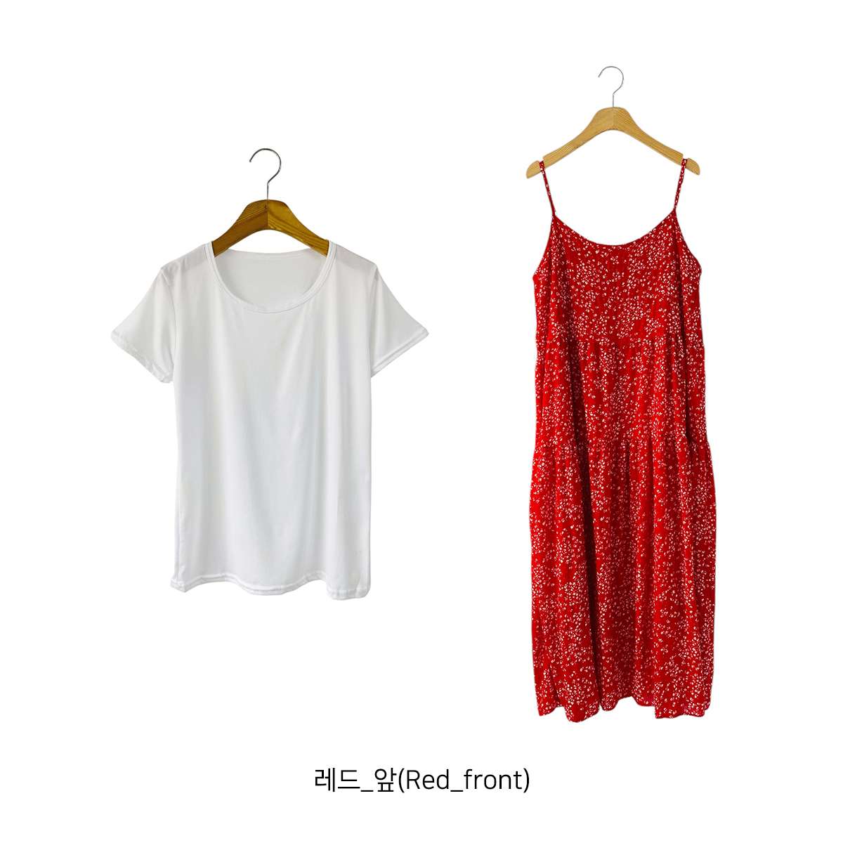 ラウンドネックロング小花柄カラーツーピースTシャツ | 詳細画像29