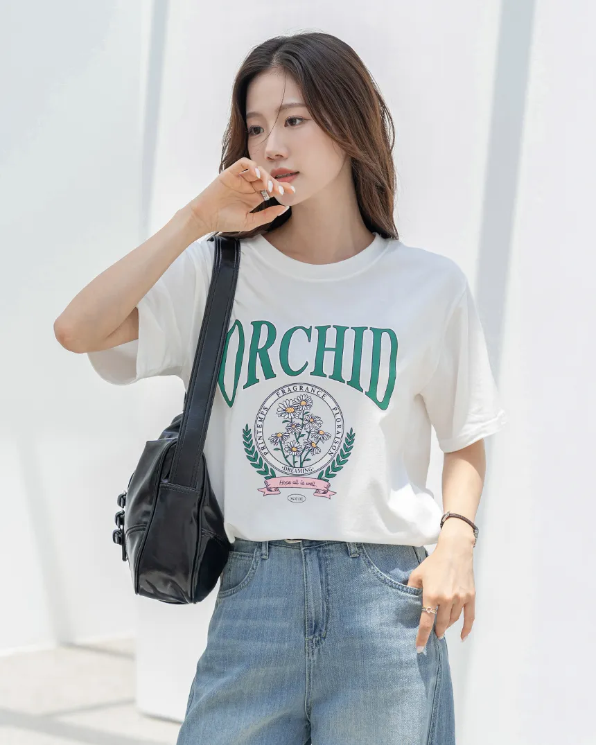 ラウンドネック半袖プリントTシャツ | MONO AT.D | 詳細画像1